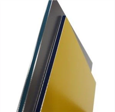 Kompositpanel i børstet sølvaluminium